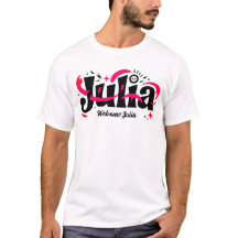 Julia Namn T-Shirt – Personlig Stilfull Namn Tee