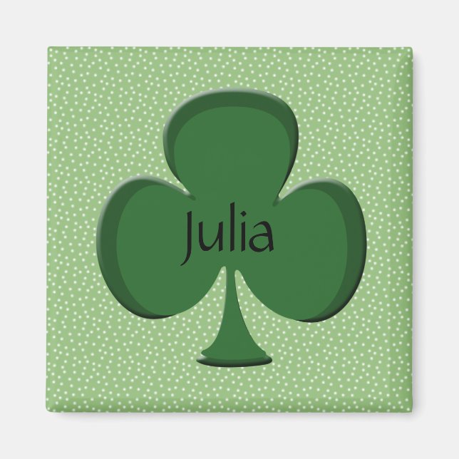 Julia Shamrock Namn Magnet (Framsidan)