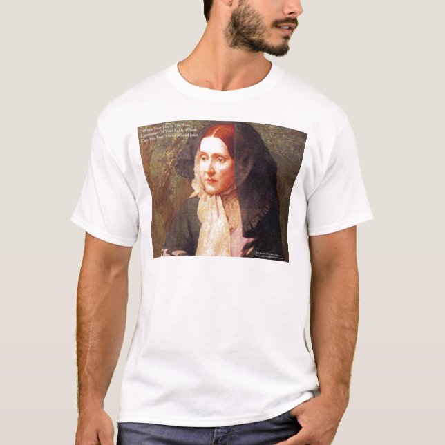 Julia Ward How Tro/Frynt Citat T-shirts Kort (Framsida)