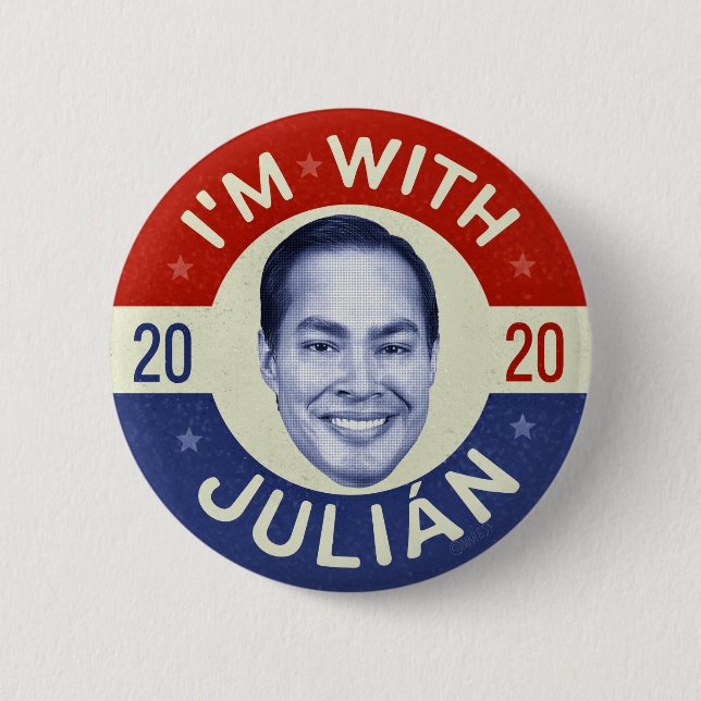 Julian Castro President 2020 Democrat Photo Retro Knapp (Framsida)
