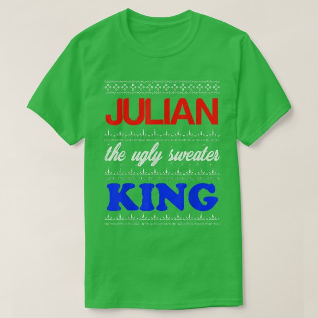 JULIAN, Ugly Sweater Kung Glad helg Ugly C T Shirt (Design framsida)