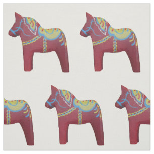 Julia's Dala Horse Fabric Tyg