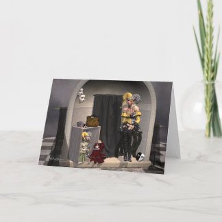 "Julia's Puppet Theater" - hälsningskort Kort