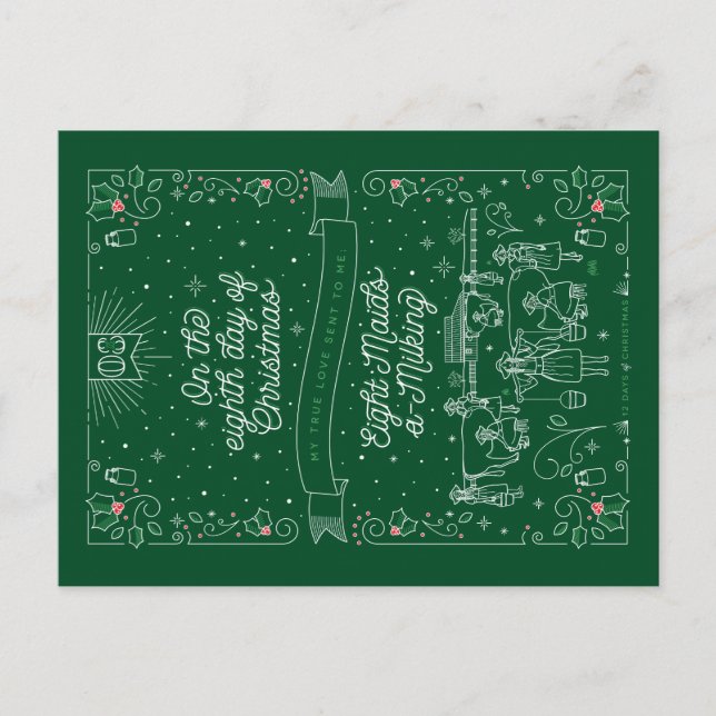 JULIDAGEN ÅTTA / Julkort Helg Vykort (Framsida)