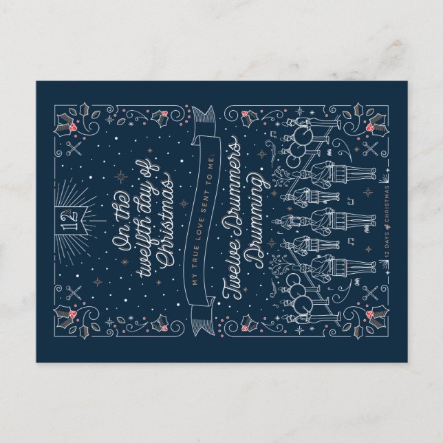 JULIDAGEN TOLFTE DAG / Julkort Helg Vykort (Framsida)