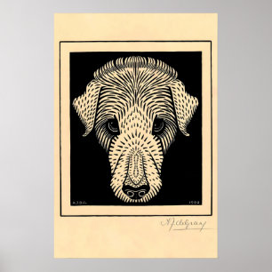 Julie de Graag 1917 Djur POSTER TRYCK Hund Katt