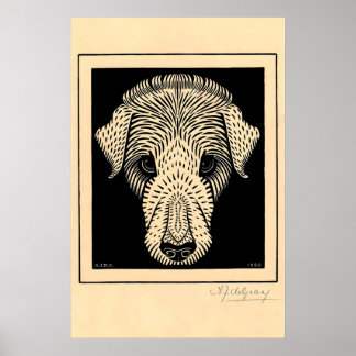 Julie de Graag 1917 Djur POSTER TRYCK Hund Katt