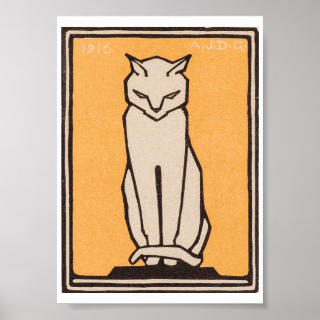 Julie de Graag Sitta Cat Poster (Framsidan)