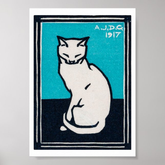 Julie de Graag Sitta Cat Poster (Framsidan)