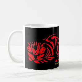Julie de Graag Träsnitt Katt Kaffemugg
