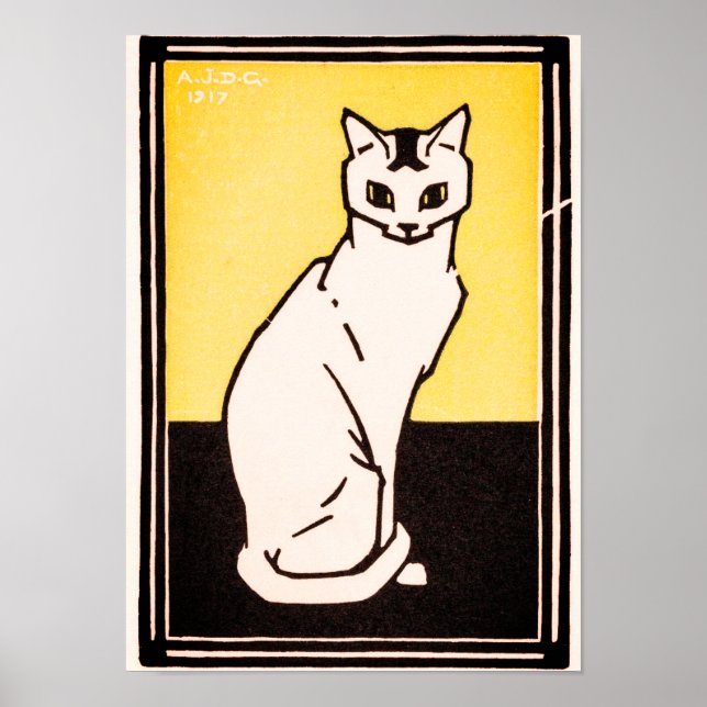 Julie de GraagSitting Cat Poster (Framsidan)