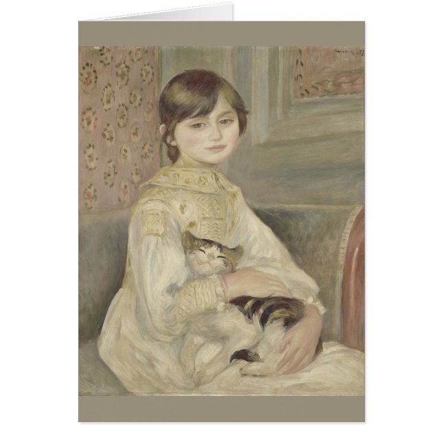 Julie Manet av Pierre-Auguste Renoir OBS Kort (Framsidan)