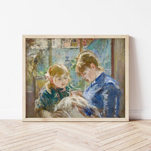 Julie med Hennes Nanny | Berthe Morisot Poster (Skapare uppladdad)