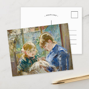 Julie med Hennes Nanny Berthe Morisot Vykort