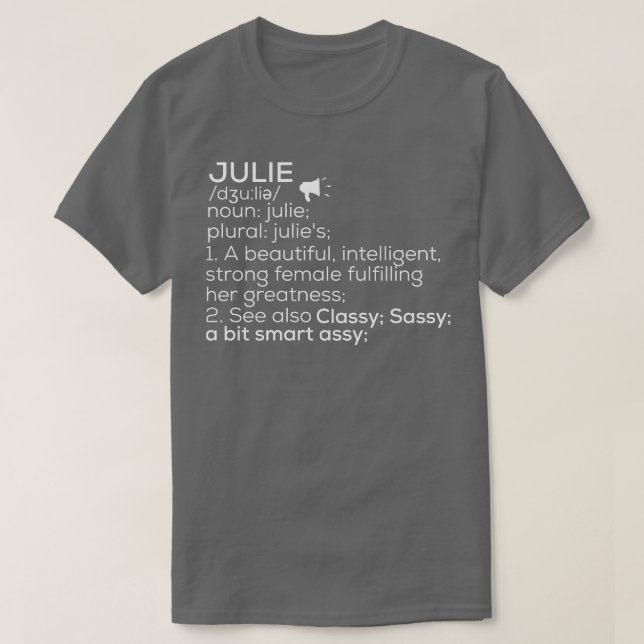 Julie Namn Definition Julie Female Namn 1 T Shirt (Design framsida)