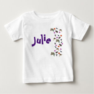 Julie, Namn med Australian Wildlife, Baby Bodysu T Shirt