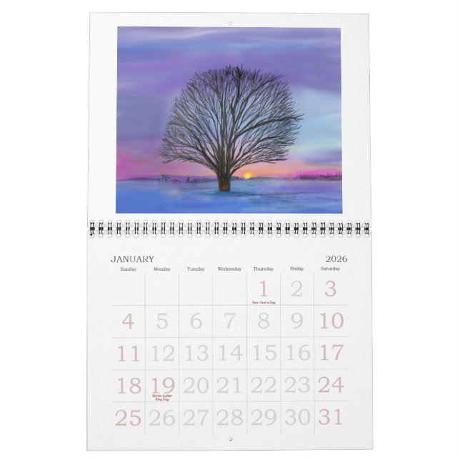Julie Richman Digital Teckning Calendar Kalender (Jan 2026)