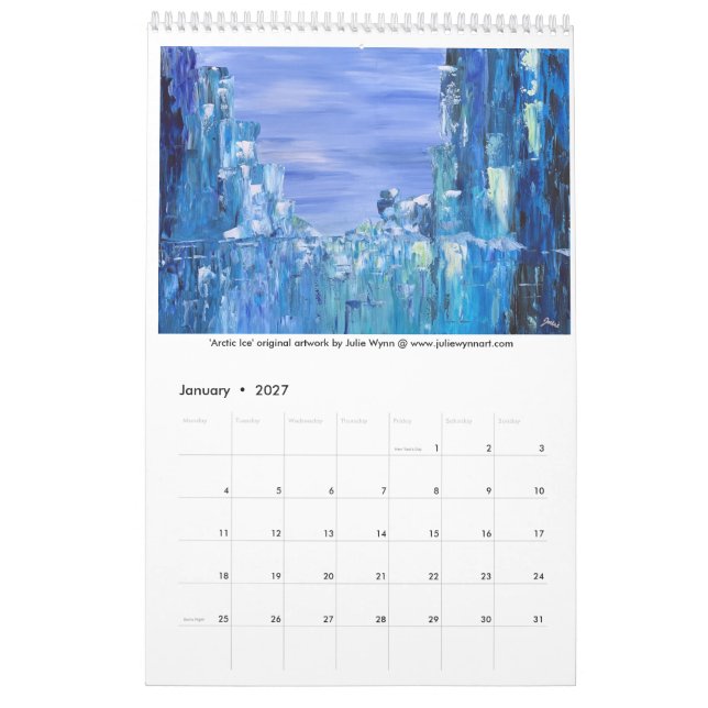 Julie Wynn Ny konstkalender 2026 Kalender (Jan 2027)