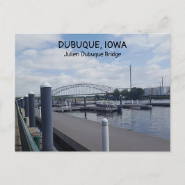 Julien Dubuque Bridge i Iowa Postcard Vykort