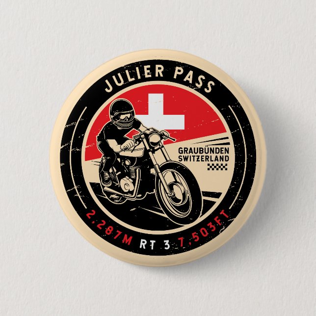 Julier Pass | Schweiz | Motorcykel Knapp (Framsida)