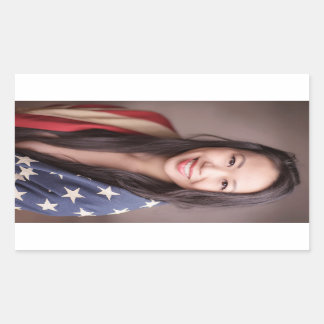 Juliet Uncensored American Flagga Sticker Rektangulärt Klistermärke