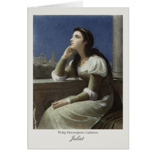 Juliet vid balkongen CC0367 Philip H Calderon Hälsningskort