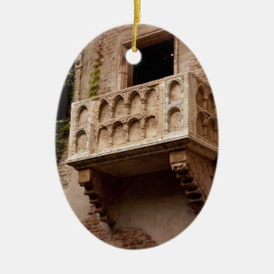 Juliet's Balcony Var är Romeo? Julgransprydnad Keramik