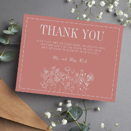 Juliette | Curted Färg | Tack för bröllop-kortet