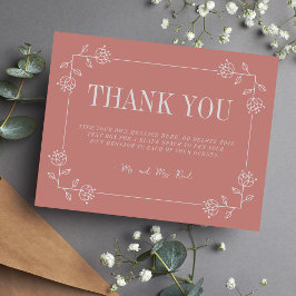 Juliette | Curted Färg | Tack för bröllop-kortet Kort