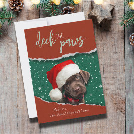 Julig Choklad Labrador Santa Hatt Semesterkort Julkort