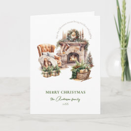 Julig fotohögtid mysig helgkort