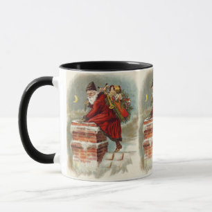 Julig gammalmodig Sankt Nikolaus på taket Mugg