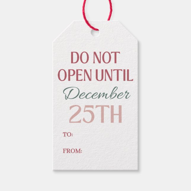 Julig Glad Jul Presentetikett (Framsidan)