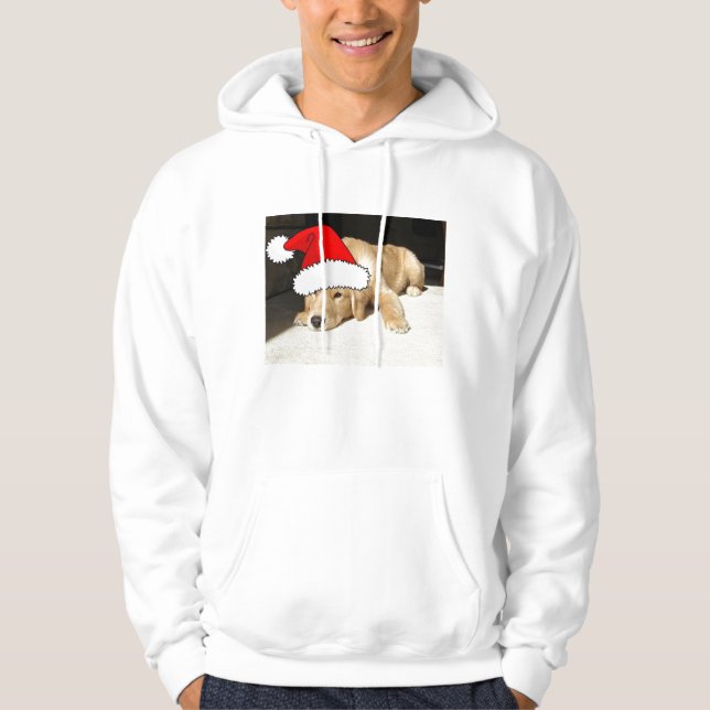 Julig Golden Retriever-valp Sweatshirt (Framsida)