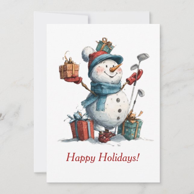 Julig golfälskare julkort (Framsida)