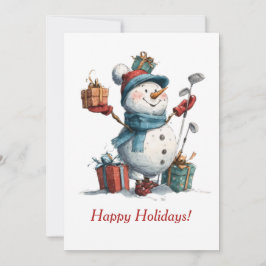 Julig golfälskare julkort