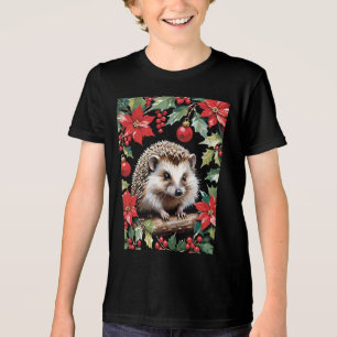 Julig Igelkott Med Julstjärnor T Shirt