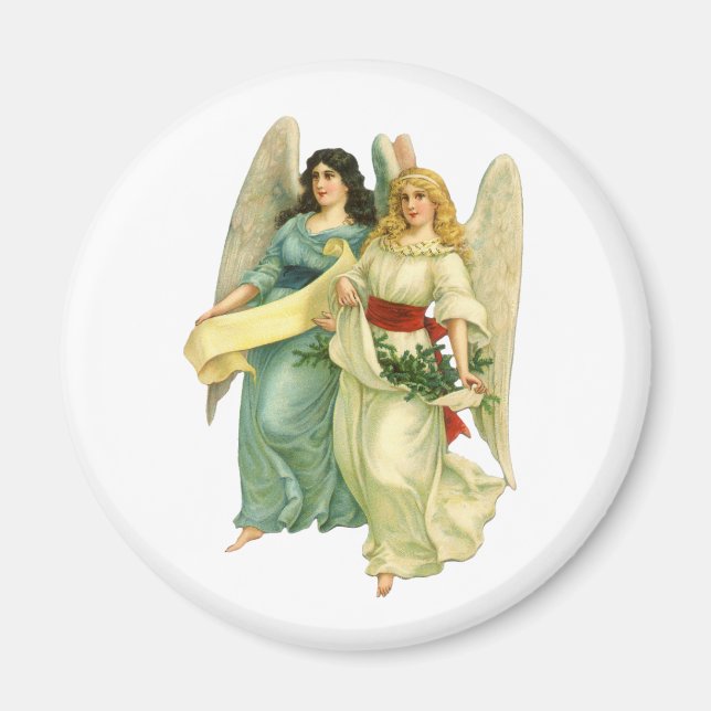Julig jul, Änglalika viktorianska änglar Magnet (Framsidan)