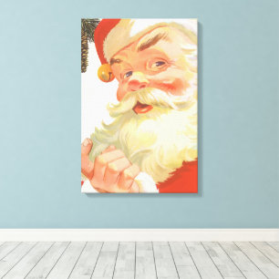 Julig jul, glädjerik tomte med en hemlighet canvastryck