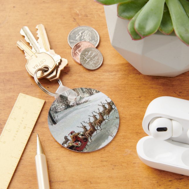 Julig jul, Sankt Nikolaus med renar Nyckelring (Skrivbord)