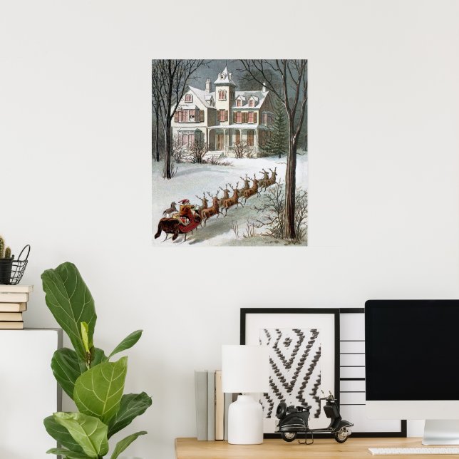 Julig jul, Sankt Nikolaus med renar Poster (Hemmakontoret)