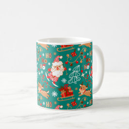 Julig jul Santa och ren Kaffemugg