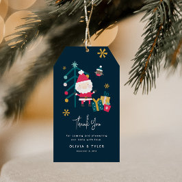 Julig jul tack Baby Shower Förmån Presentetikett