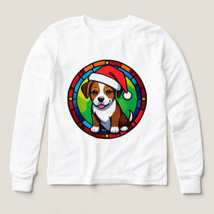 Julig jul tecknad hund t shirt