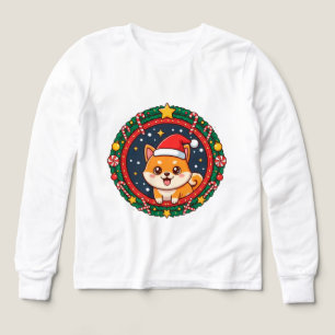 Julig jul tecknad hund t shirt