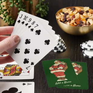 Julig jul, viktoriansk jultomte med leksaker casinokort
