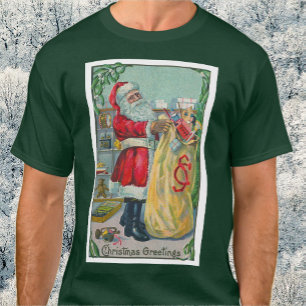 Julig jul, viktoriansk jultomte med leksaker t shirt