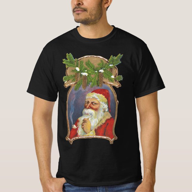 Julig jul, viktoriansk jultomte med pipa t shirt (Framsida)