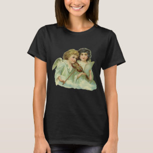 Julig jul, viktorianska änglar musik fiol t shirt