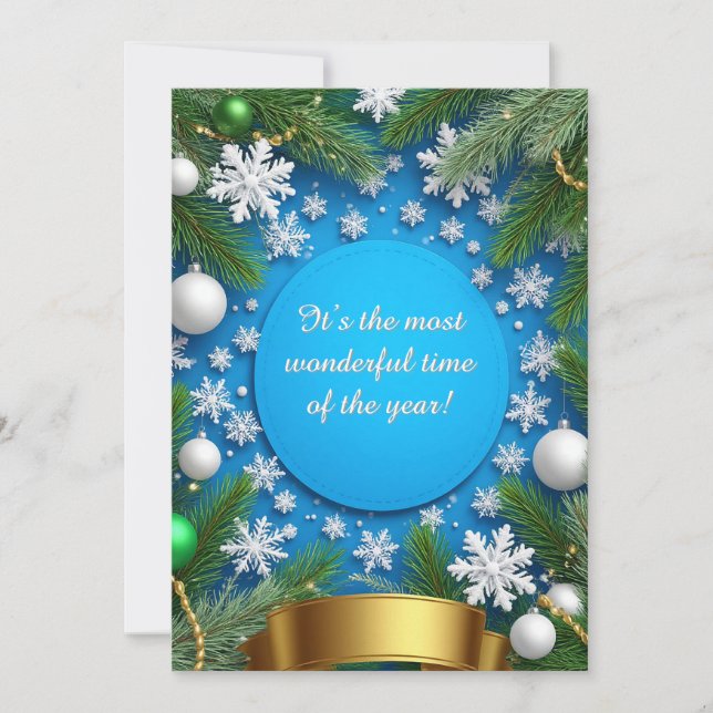 Julig julram med tallgrenar kort (Framsida)